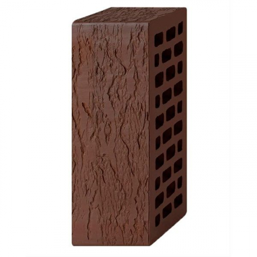 Облицовочный кирпич Вышневолоцкая керамика полуторный утолщенный 1,4 НФ Темно-коричневый лава
